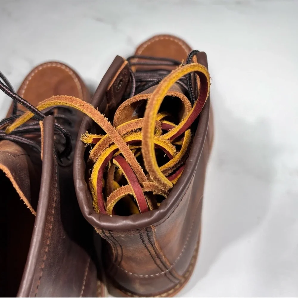 Red Wing Heritage 6” Moc Toe Copper Rough & Tough Lace Up Leather Boots